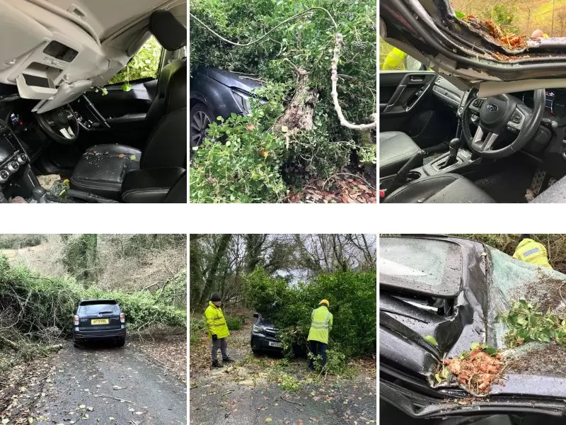 Subaru saves from storm Darragh