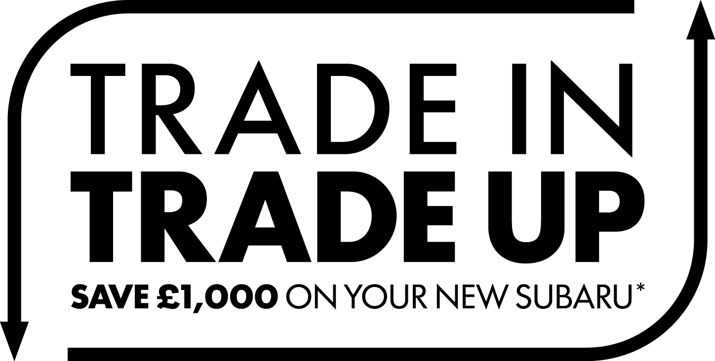Subaru trade in trade up 1000 logo