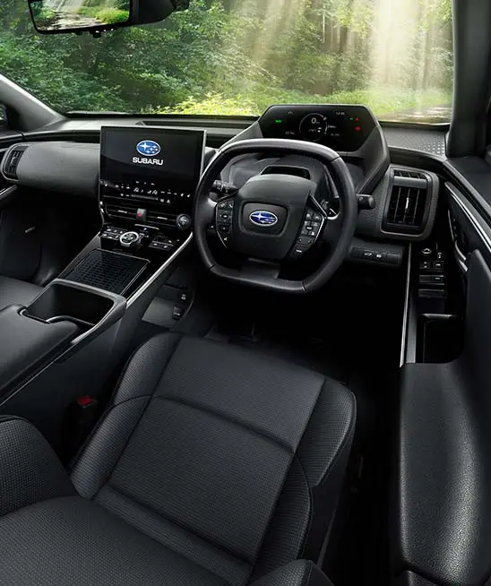 interior of Subaru Solterra